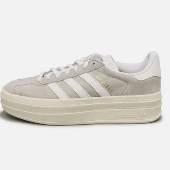 adidas Originals Gazelle Bold Grey White Women's Multiple Size - Picture 3 of 6
